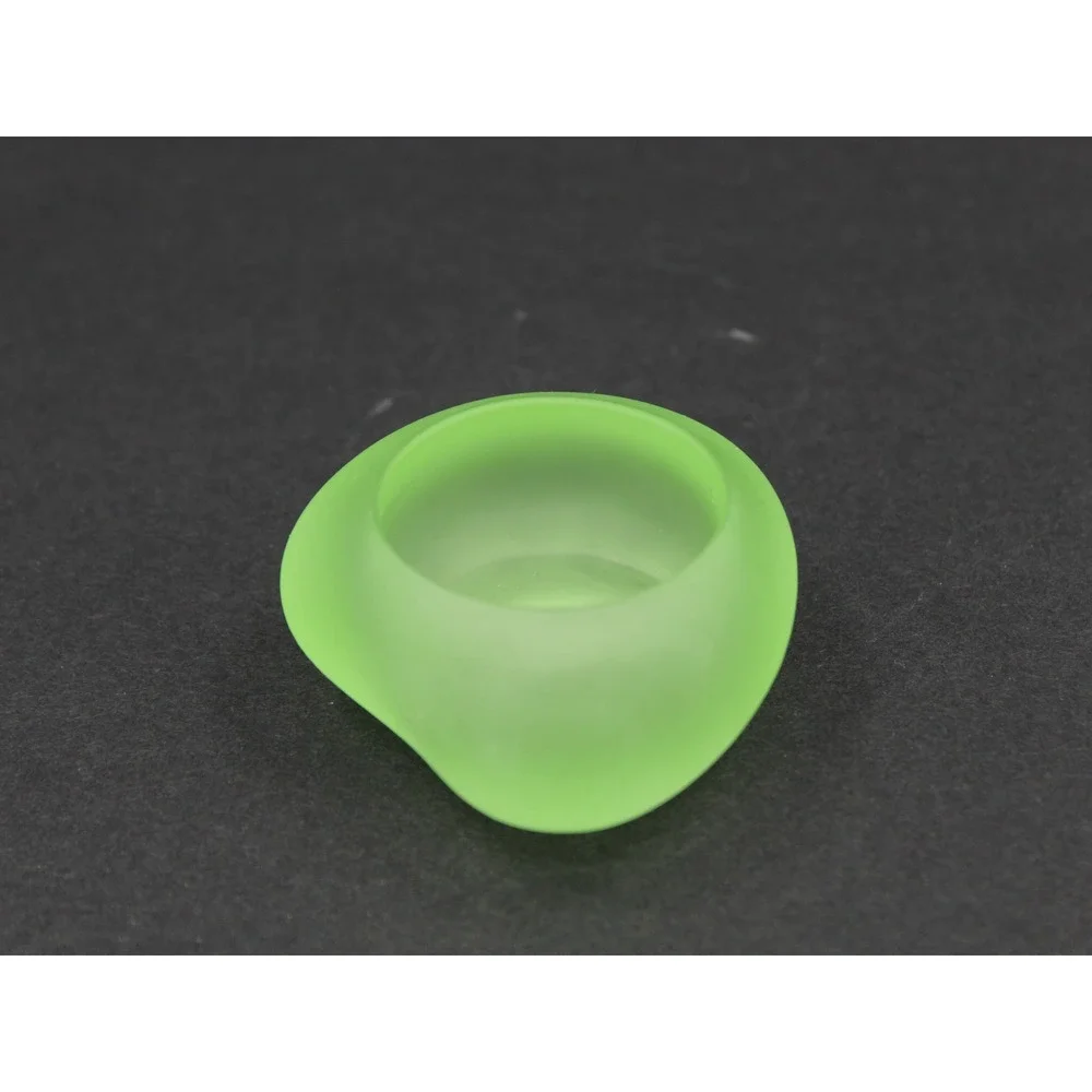 PartyLite Frosted Green Glass Votive Tealight Candle Holder - Picture 3 of 9